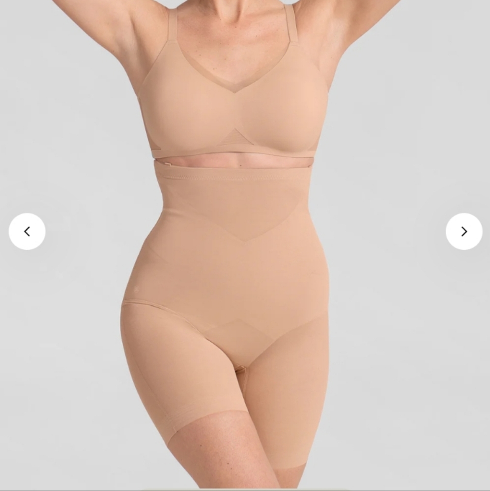 Honeylove Beige High-Waist Sculpting Shorts